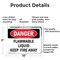 Signmission Flammable Liquid Keep Fire Away Danger Sign, Aluminum, 10in W x 7in L, 2PK OS-2PACK-DS-A-710-L-2347 - alternate 7